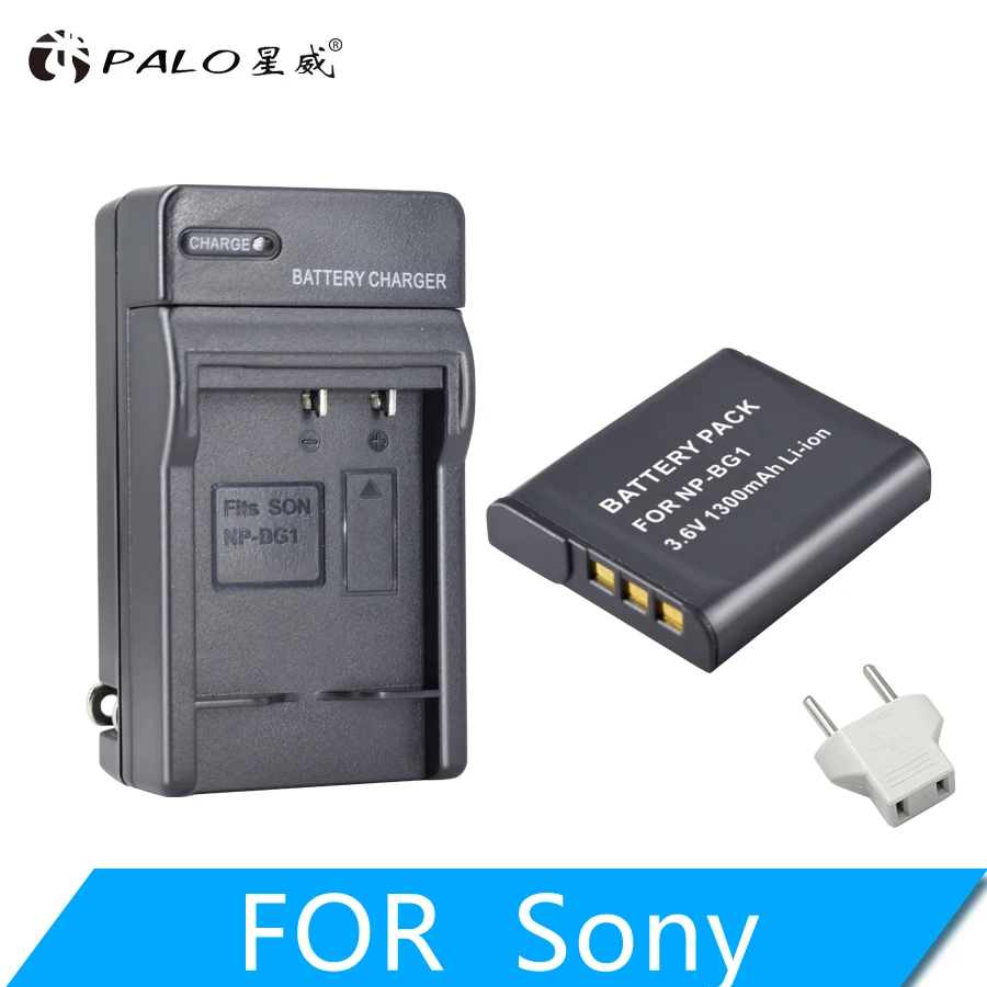 1x 1300mAh NP-BG1 NP BG1 NPBG1 Battery + Charger for Sony DSC-H3 DSC-H7 DSC-H9 DSC-H10 DSC-H20 DSC-H50 DSC-H55 DSC-H70 | Электроника