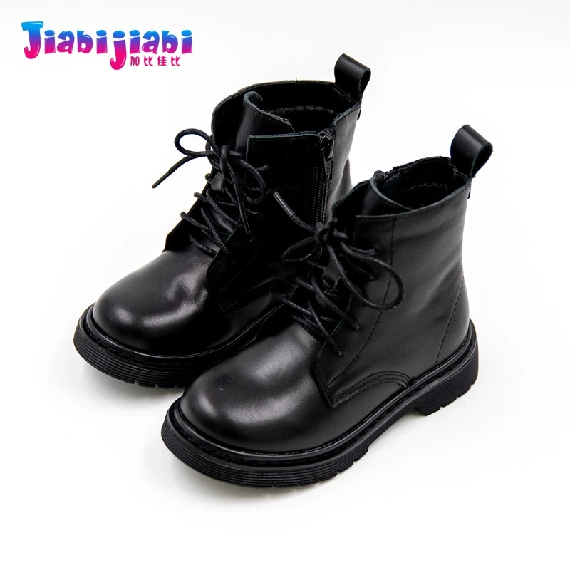 

Children Motorcycle Boots 3-12T Winter Plus Velvet Boys Girls Riding Boots Toddler Kids Genuine Leather Shoes Ankle Boots 5555