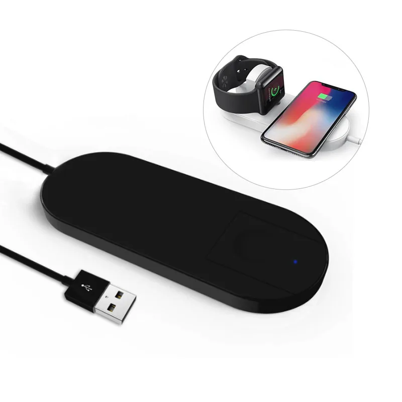 

10W 2 In 1 Qi Wireless Charger For IPhone For Apple Watch Wireless Charge For Samsung S7 S8 S9 Plus Note 8 9
