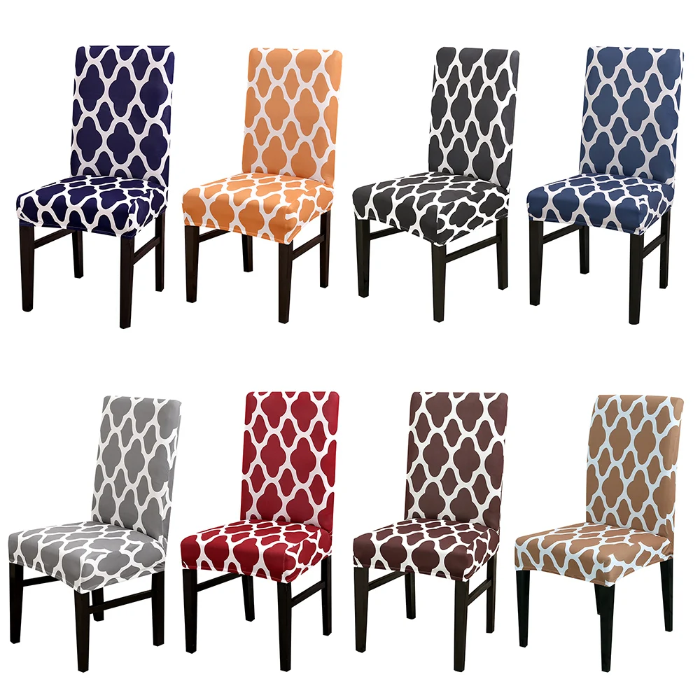 

Elastic Chair Cover for Computer Dining Room Kitchen Office Colorful Printed Chair Covers Spandex Seat Cover Wedding