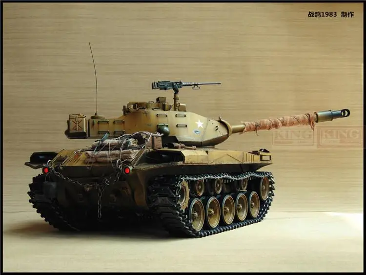 KNL HOBBY 1/16 RC бульдог M41A3 Танк модель дистанционного управления OEM покрытие краски сделать старый