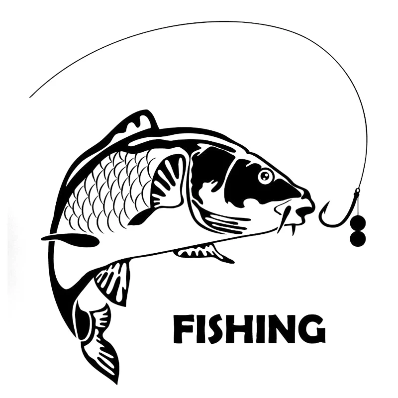 

Automobile,17.6cm*19cm Fish Fishing Fashion Car Styling Motorcycle Stickers Decals Vinyl lu-0086
