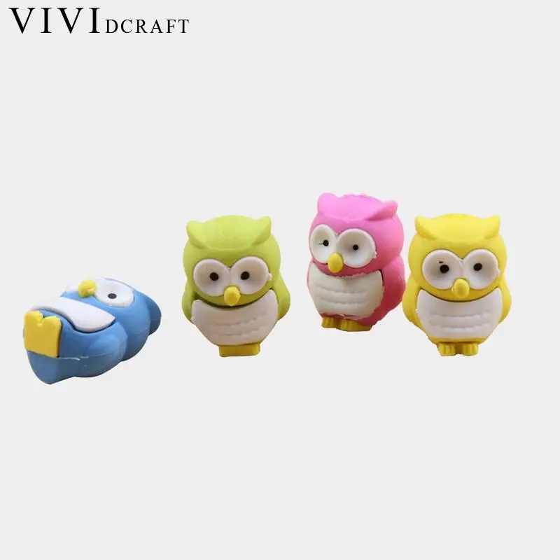 Vividcraft Новинка 3D Сова Форма резинкой творческий Kawaii Канцтовары Школьные принадлежности Papelaria подарок для детей Бесплатная доставка