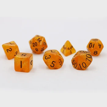 

Dungeons & Dragons 7pcs/set Creative RPG Game Dice D&D Colorful Multicolor Dice DND Sequined Gold D4 D6 D8 D10 D12 D20