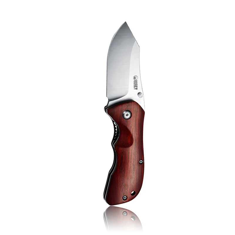 KUBEY KU180 охотничий карманный нож с деревянной ручкой D2 шариковый подшипник
