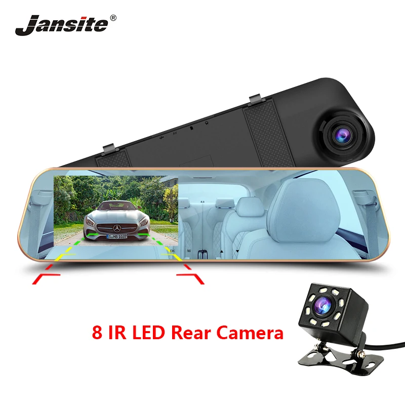 

Jansite Car Dash cam Car DVR Mirror Digital Video Recorder Auto Registrator Camcorder FHD 1080P Rearview Camera Loop Recording