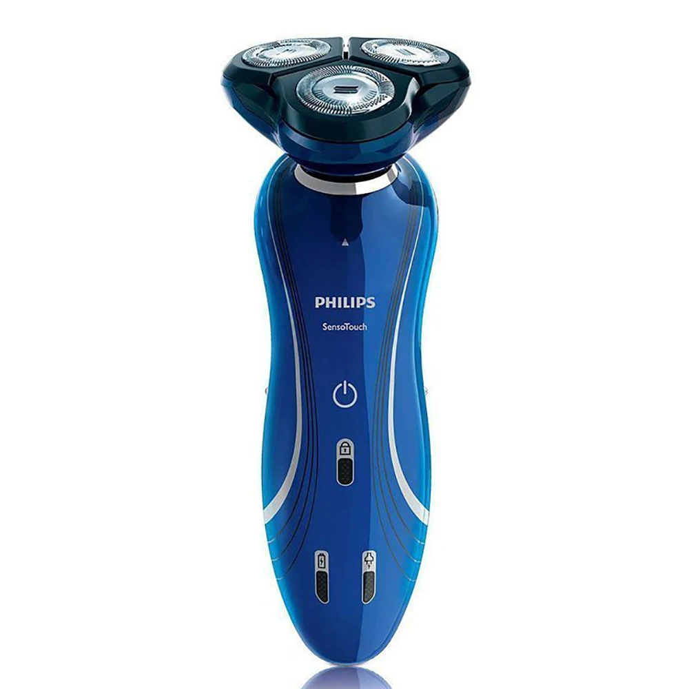Мужская электрическая бритва Philips RQ1150X водонепроницаемая синяя с триммером для