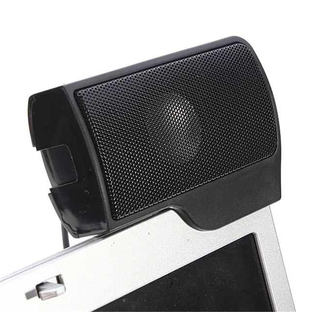 LEORY High Quality 1 Pair Mini Portable Clipon USB Stereo Speakers line Controller Soundbar for Laptop PC Computer with Clip