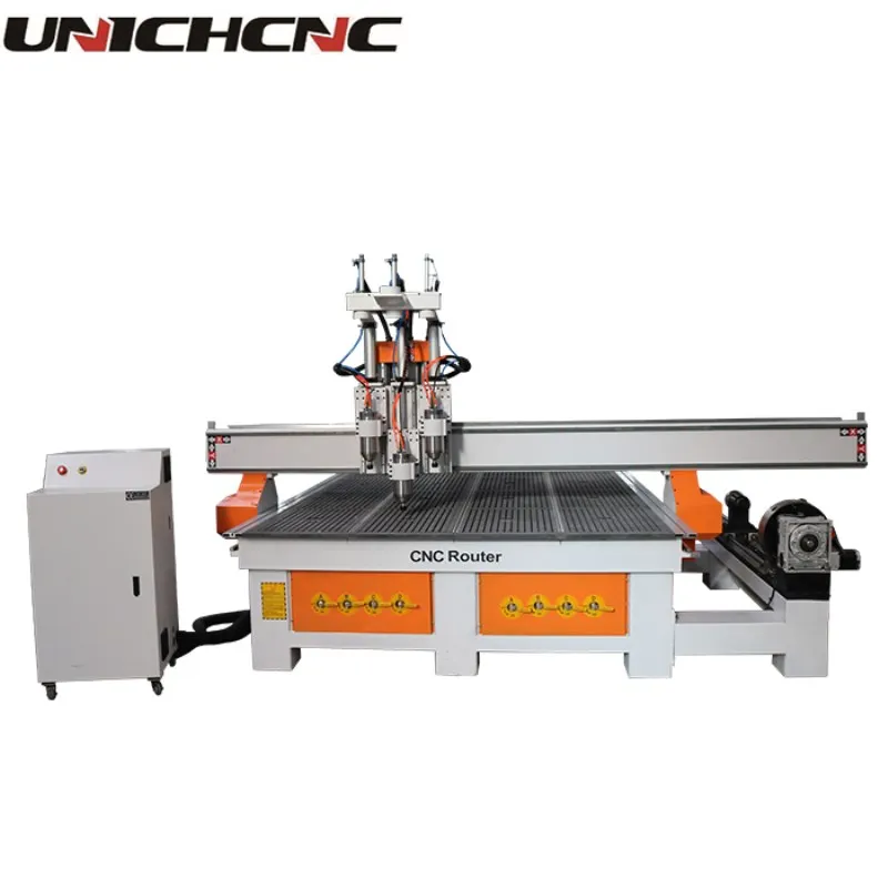 

Wood acrylic cutting three spindle heads LXM2030 atc cnc router