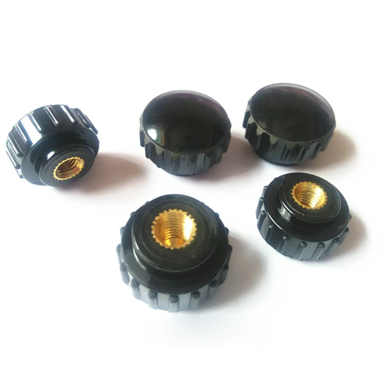 

5pcs M3 M4 M5 M6 M8 Plastic Head Hand Tighten Nuts Round Bakelite Knob Adjustable Handle Nut Sleeves