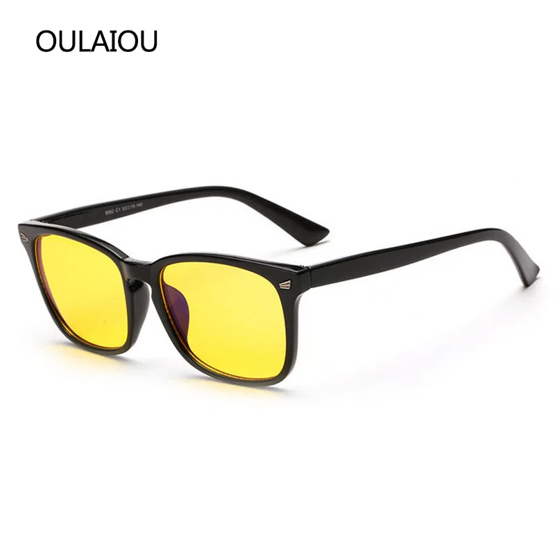 New Yellow Lenses Anti blue Eyeglasses Frames Men Women Computer Eye