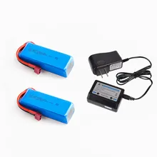 1 30C 2 pcs RC Lipo Bateria 14.8V 2800mah com carregador de equilíbrio para FT010 FT011 RC barco RC helicóptero Quadcopter