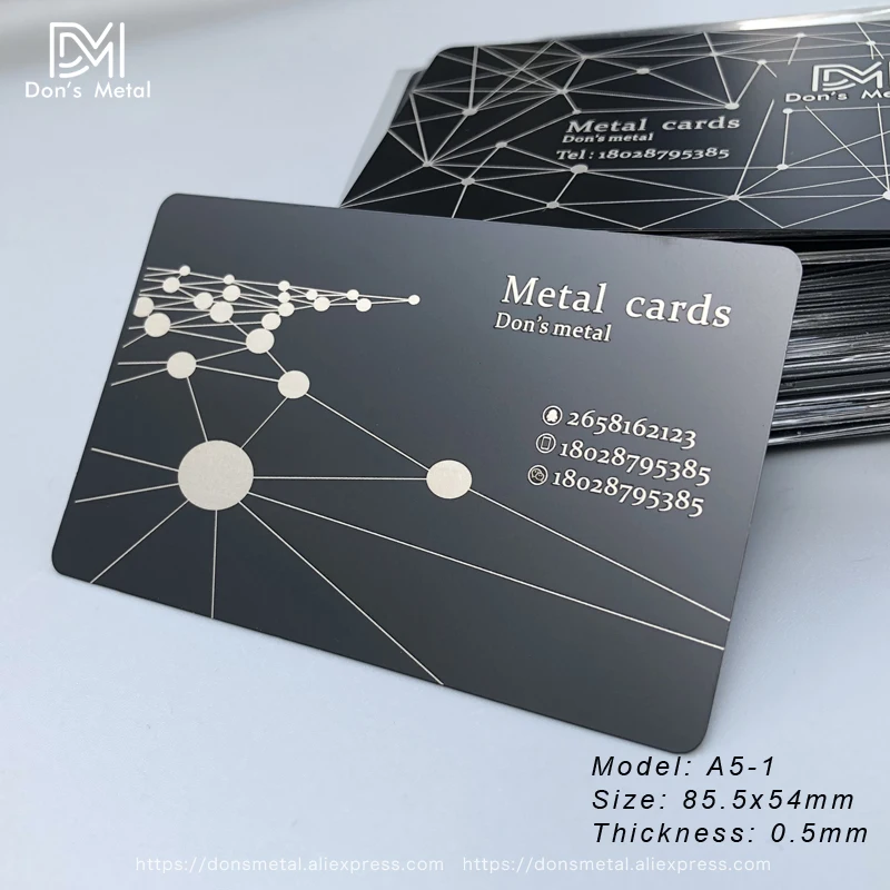 Высококлассная металлическая карточка металлическая визитная карточка металлическая членская карта на заказ черная Золотая карточка