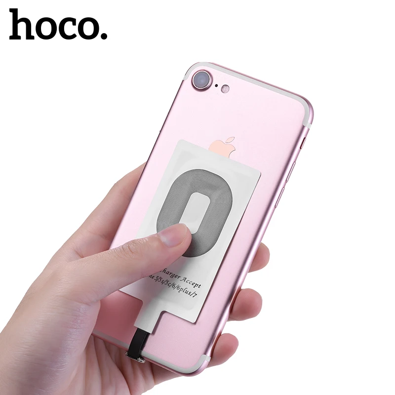 HOCO Qi Беспроводное зарядное устройство приемник для iPhone 7 6 6s Plus беспроводной зарядный адаптер рецептор для samsung Xiaomi Android телефон