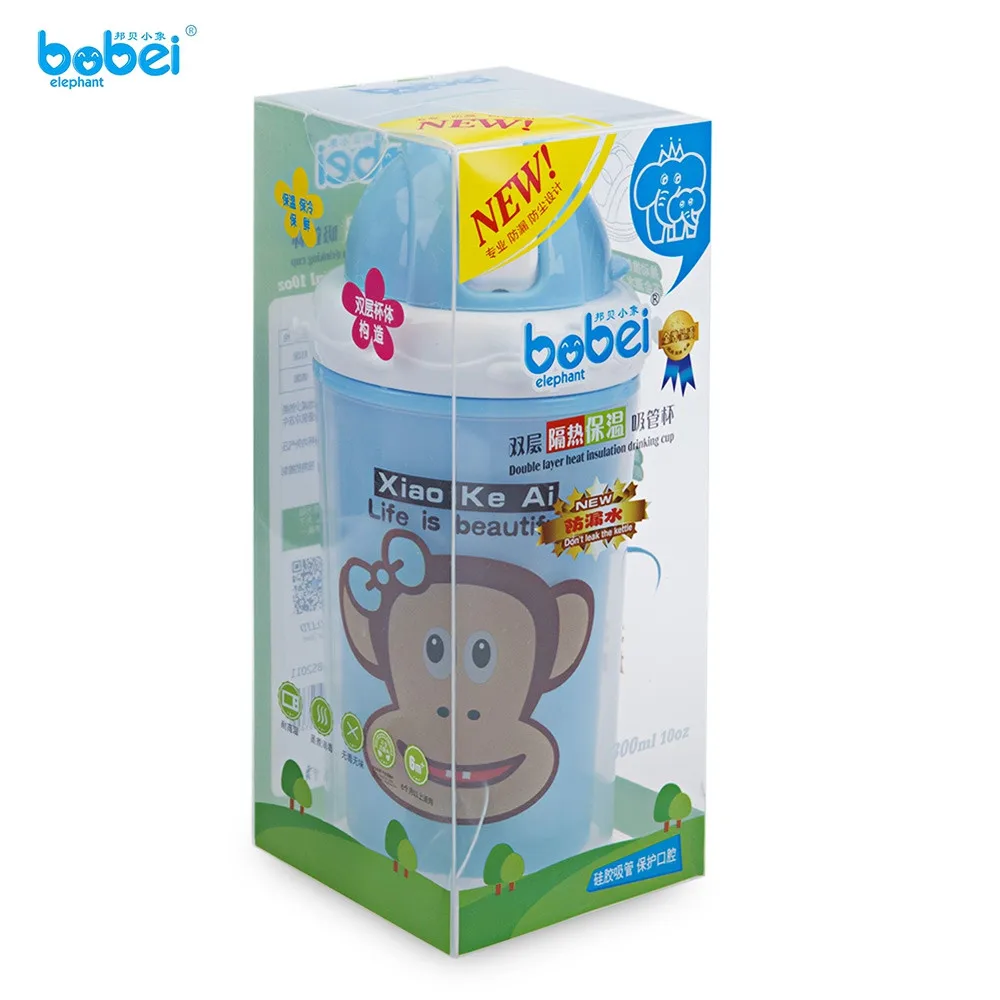 Bobei Cute Kids Double Layer Heat Insulation Water Bottle Cartoon Cup School Water Bottles Kettle Shaker water milk bottles1