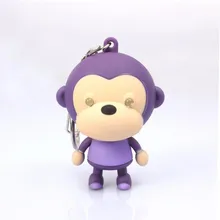 kids gift sound light keychains font b flashlight b font sound monkey ring cartoon toys animation