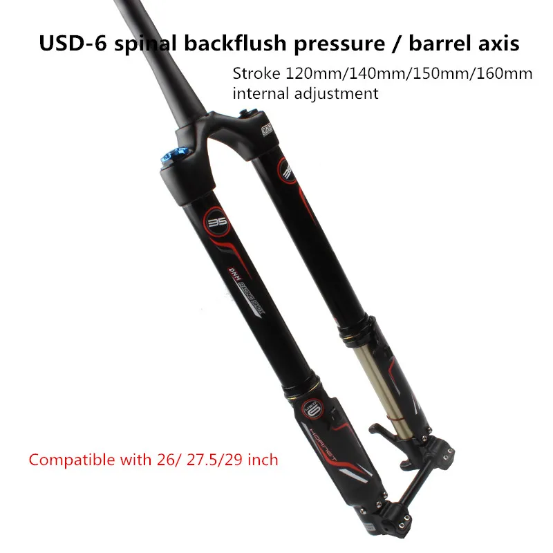 US $236.00 MTB DNM USD6 AM FR Mountain Bike Shock Absorber Air Suspension Bicycle Fork 26 275 Inch