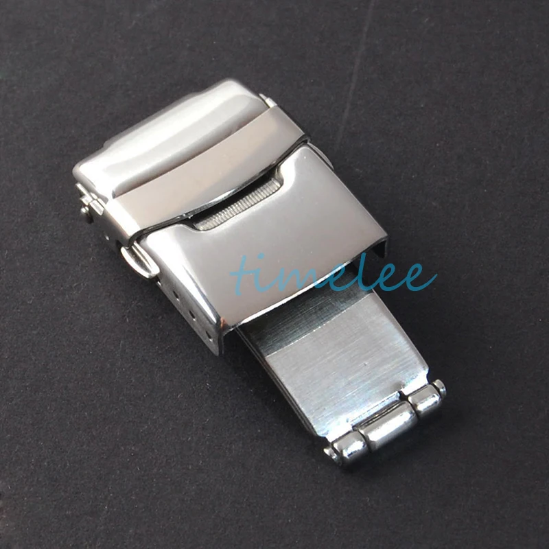 

Sprung buckle safety button clasp leather straps 16mm 18mm 20mm NEW deployment
