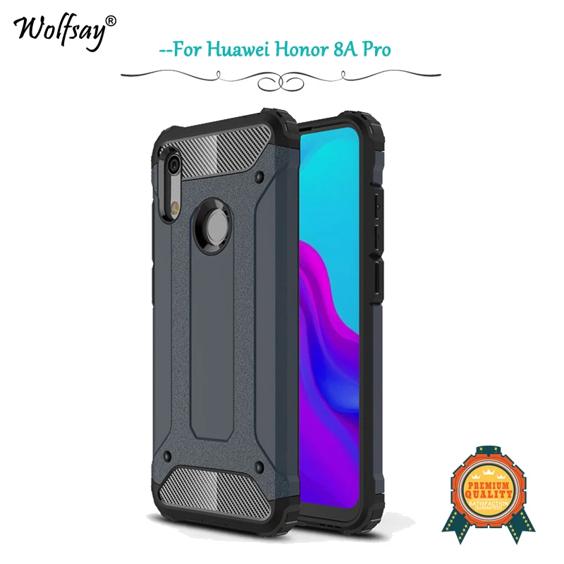 Чехол для huawei Honor 8A Pro противоударный резиновый ЖЕСТКИЙ чехол телефона из ПК