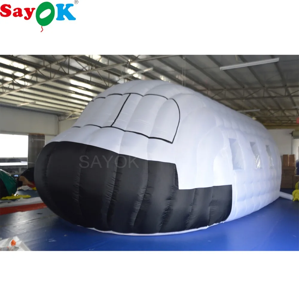 Sayok Portable Inflatable Tunnel Tent Plane Shaped Inflatable Tent Inflatable Sports Tunnel Tent for Commercial Events Stage