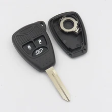 Дистанционного Ключа Чехол, пригодный для Chrysler Jeep Dodge Avenger Nitro Замена 3 Кнопки Пустой Ключ С Логотипом