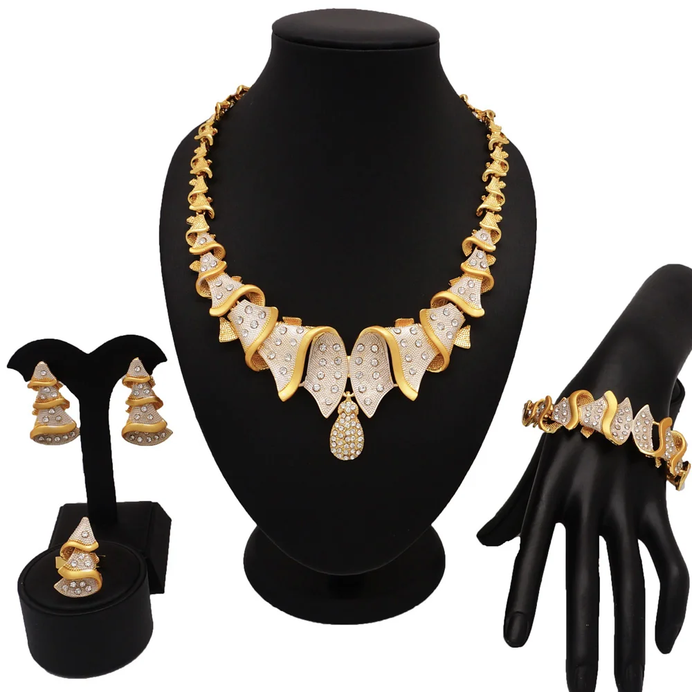 

gold jewelry sets wedding jewelry sets african necklace sets gold high quality jewelry gift women necklace bracelet