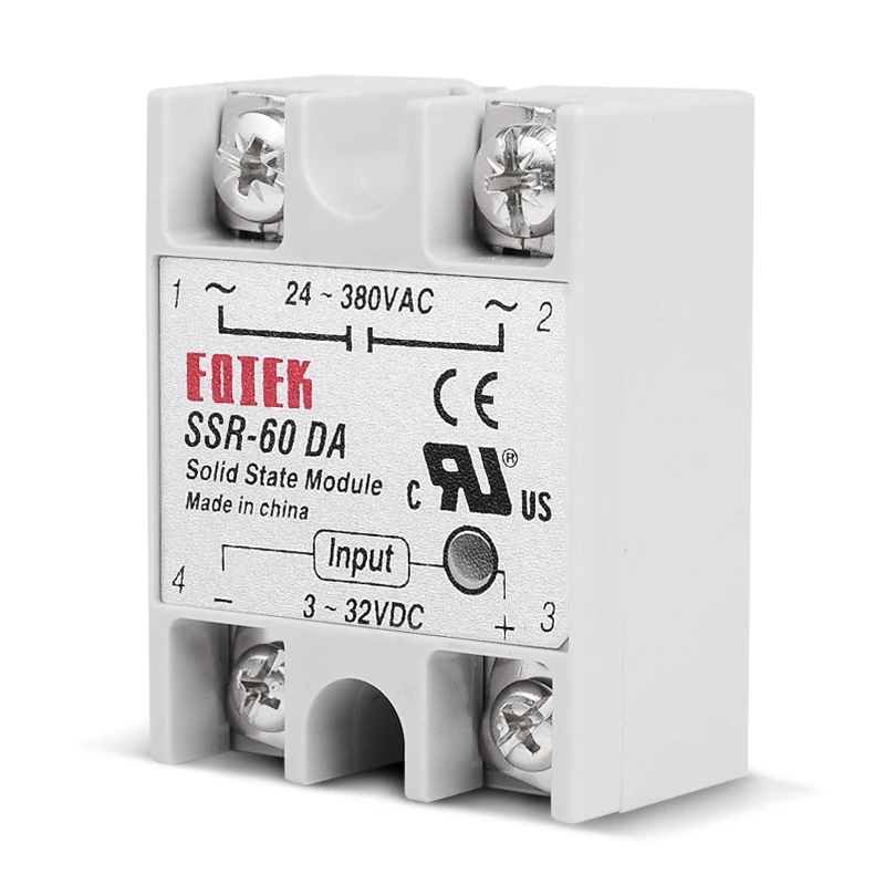 SINOTIMER SSR-60DA твердотельные реле SSR-80DA DC-AC 3-32 В постоянного тока до 24-380 В переменного тока SSR 60A 80A 100A реле без крышки