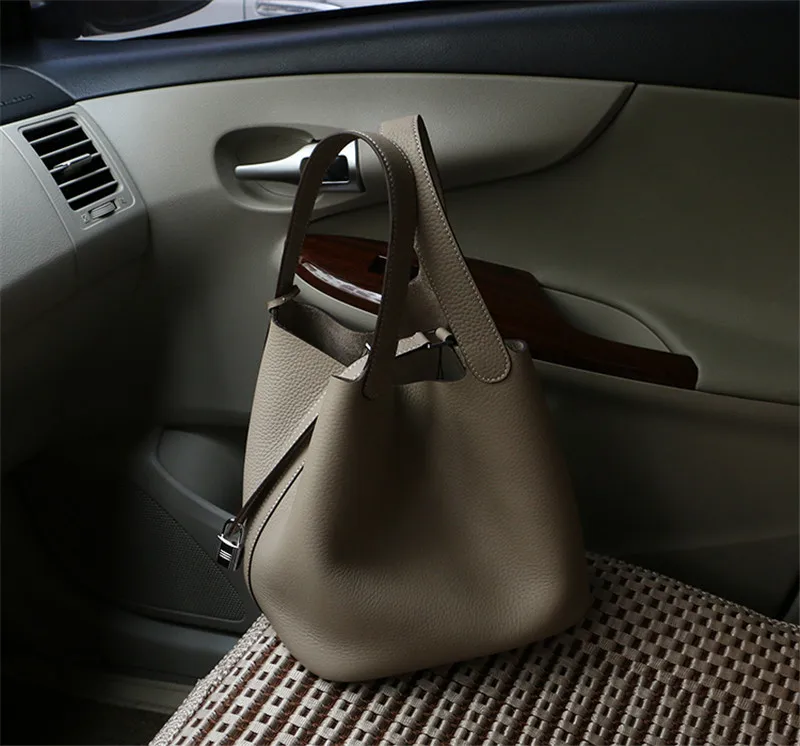 Bolsos Mujer Women's Bucket Bags For Female Bag Genuine Leather Brand Designer Ladies Crossbody Messenger Bags Top Luxury Bucket (11)