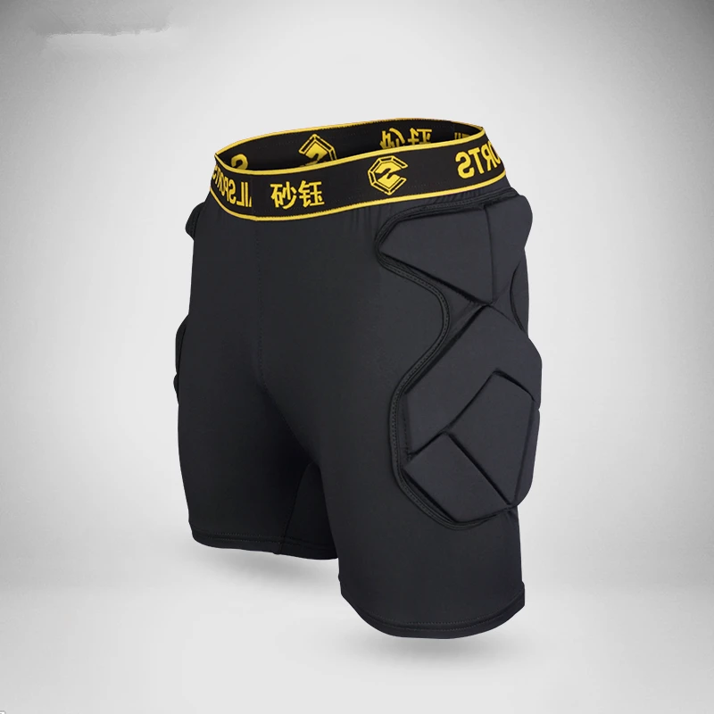 New Football Goalkeeper Shorts Men's Soccer Running Training Shorts Futbol Protection Sponge Roller Skating Crash Tackles