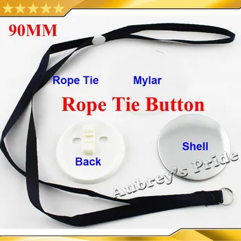 

100 Sets 3-1/2" 90mm Rope Tie Badge Button Supply Materials for NEW Professional Badge Button Maker