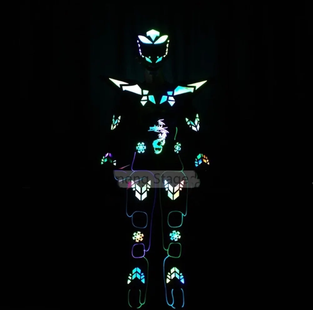 TC-183 программируемые костюмы со светодиодами Бальные Танцевальные Костюмы роботов мужской костюм сценический RGB Полноцветный свет dj одежда шоу одежда бар dj
