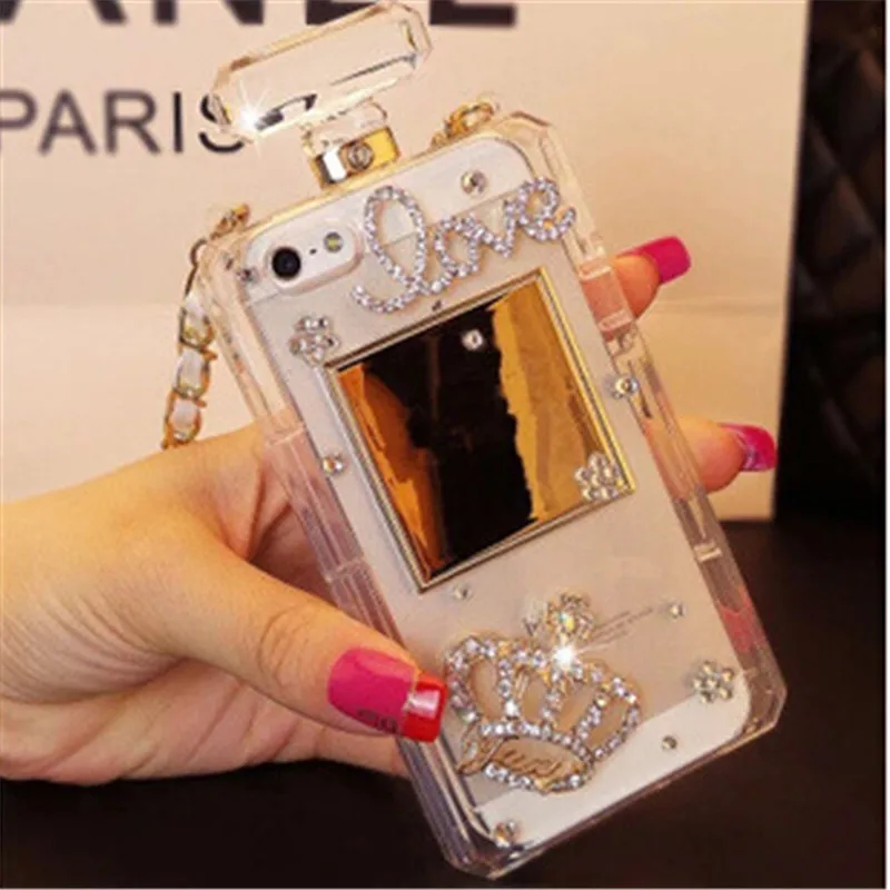 Beauty Perfume Bottles Phone Cases For Iphone 5 5s 6s 6plus Accessories Inlaid Diamond Crown Soft Tpu For Iphone Se Cover Shell Case For Iphone Phone Casescase For Iphone 5 Aliexpress