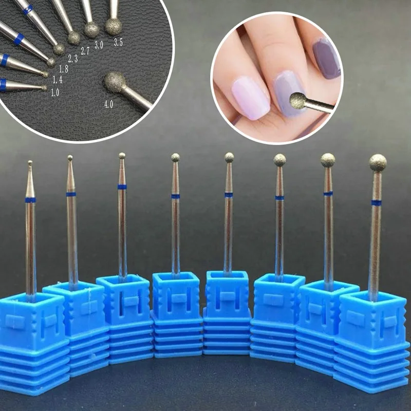 

6 Sizes Diamond Nail Drill Bit Manicure Electric Machine Tool Nail Art Cuticle Clean Sanding Milling Rotary Grinding Head