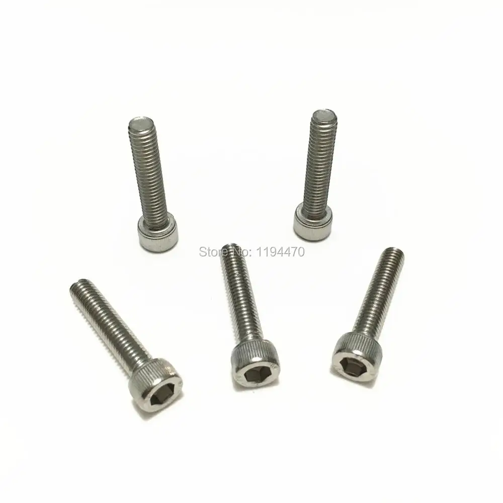 5-20pcs Metric DIN912 M8 M10 304 Stainless Steel Hex Socket Head Cap Screw Bolt