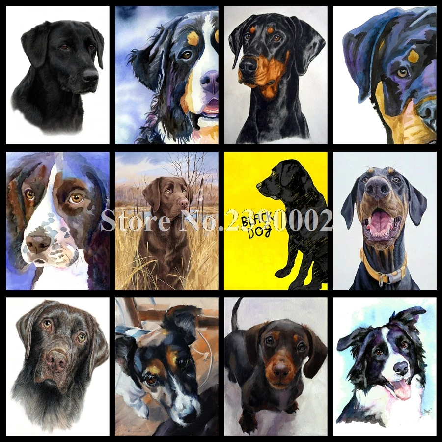 5D DIY Diamond Painting Labrador Picture Cross Stitch Dog Needlework