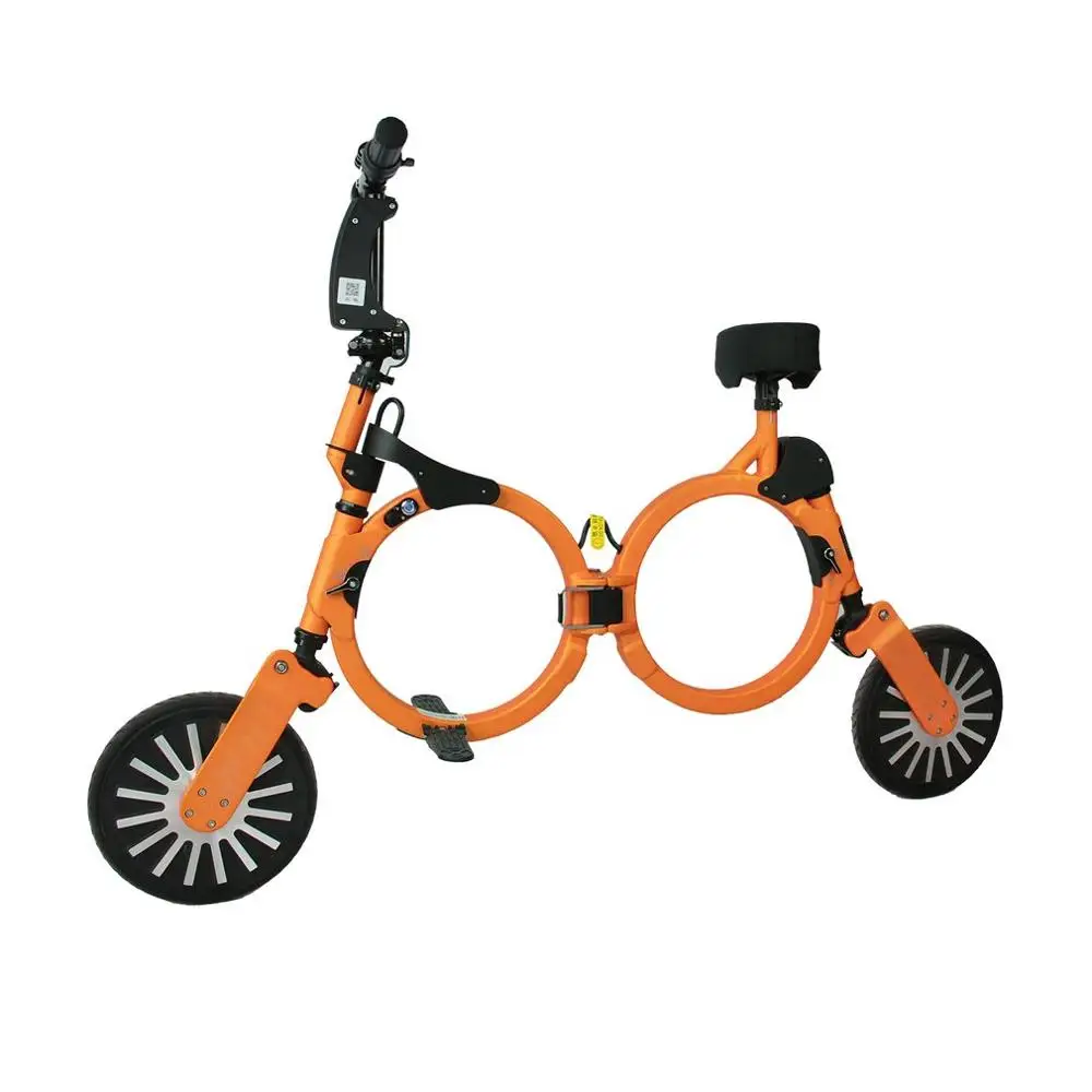 Ультралегкий складной рюкзак Электрический Скутер Складной электрический самокат 2 колеса мини смарт мотор скейт Перезаряжаемые E - Цвет: Orange US Plug
