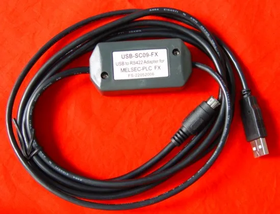 USB-SC09-FX, USB/RS422 интерфейс для FX2N/FX1N/FX0/FX0S/FX1S/FX3U ПЛК серии, 2.5 м