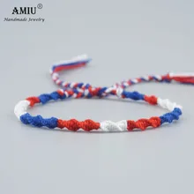 

AMIU 2018 Multi Color Love Lucky Charm Bracelets & Bangles For Women Men Handmade Adjustable Knots Rope Thin Bracelet