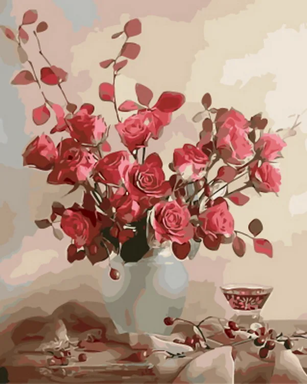 Frameless oil painting by numbers paint by number for home decor oil