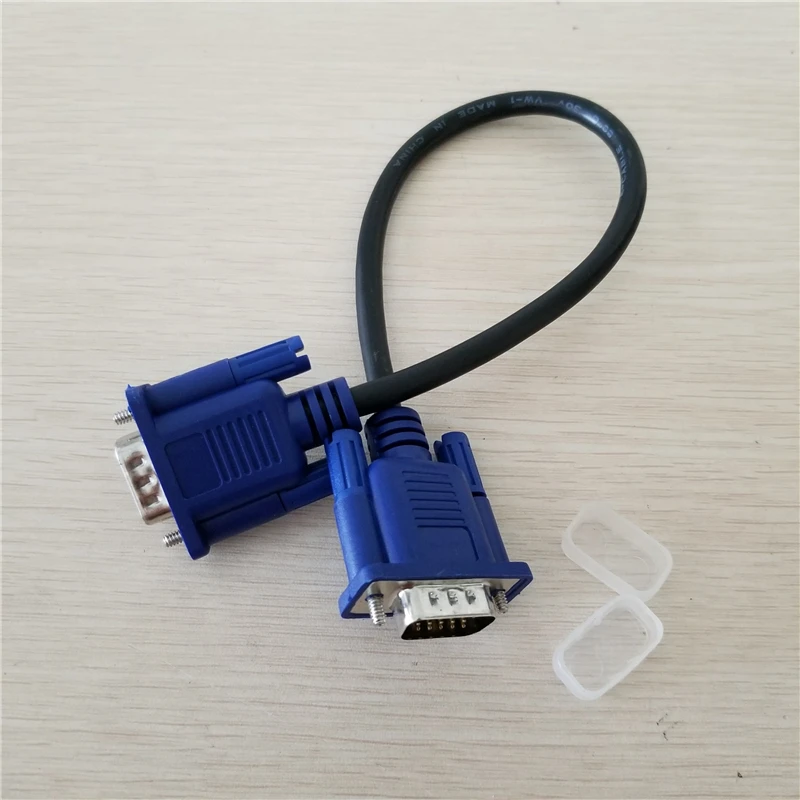 

30cm/11.8" 15Pin VGA SVGA D-Sub HD15 Monitor Male to Male M/M Video Short Cable Cord