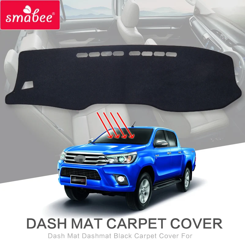 Smabee Dash коврик покрытие для приборной панели для Toyota Hilux SR5 4x4- REVO Hi-Rider ручной ковер Автомобильная приборная панель автомобильный интерьер