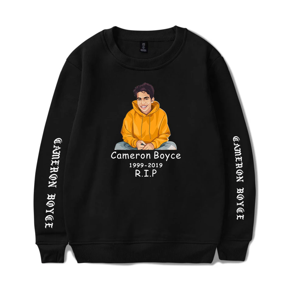 

2019 R.I.P. Descendants movie star Cameron Boyce 2D print O-neck Sweatshirt Harajuku Round Collar Unisex Men/Women Sweatshirt