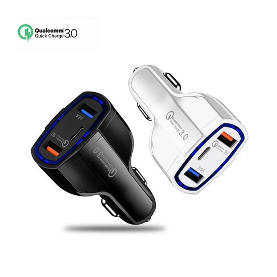 KEPHE Car Charger Quick Charge 3.0 USB Fast Charger for Xiaomi mi 9 iPhone X Xr 8 Huawei Samsung S9 S10 QC 3.0 USB Car Charger