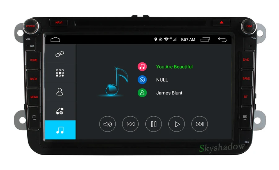 Sale C500 4G SIM LTE Quad Core 2GB RAM Android 6.0 Car DVD player For VW Skoda Octavia 2 GPS WIFI Bluetooth RDS Radio TPMS DVR Camera 5