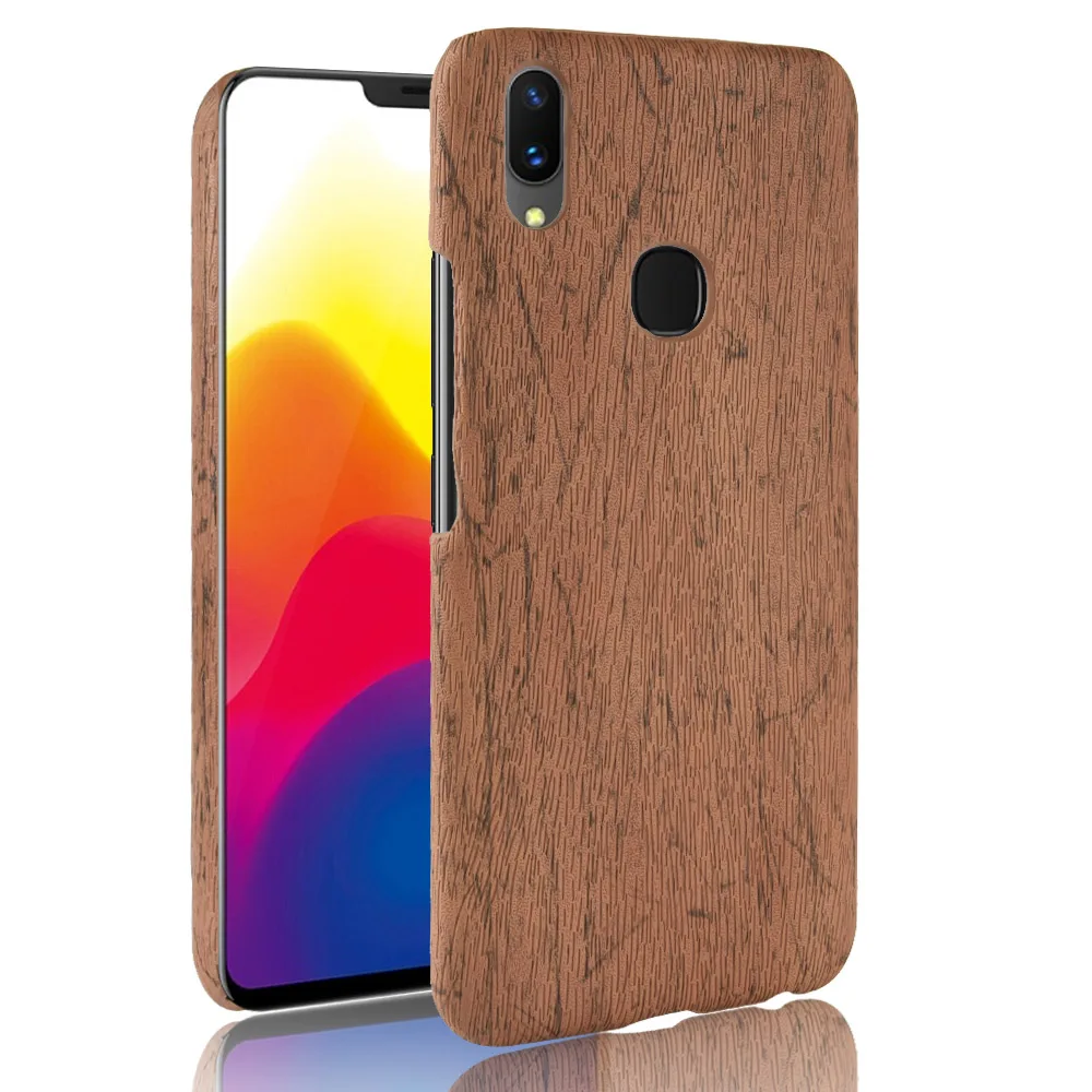 New Arrival Wooden Grain Case For VIVO V9 Classi Mobile Phone Back Cover Capa PU Leather Cases Coque Fundas |