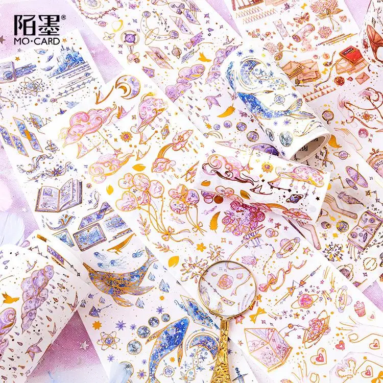 

1pcs/1lot Washi Masking Tapes Magic Bronzing Decorative Adhesive Scrapbooking DIY Paper Japanese Stickers 5m