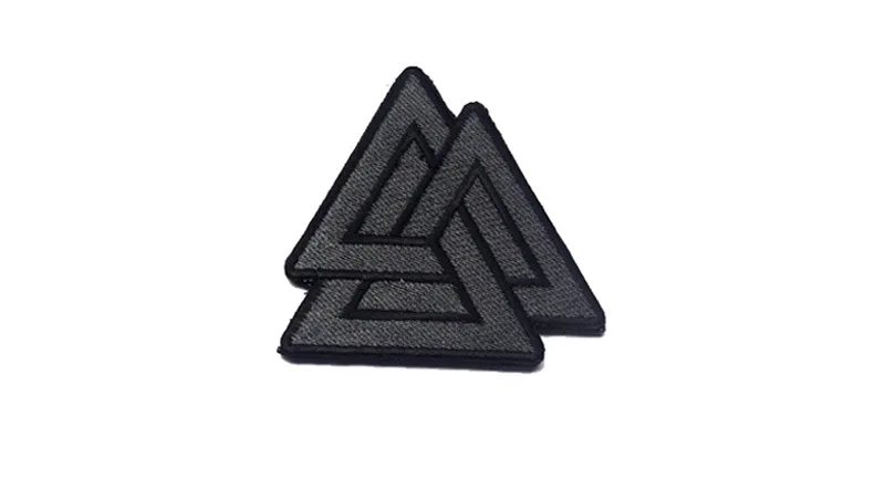 Символ Valknut норвежские руны Тактический значок нашивки для поднятия боевого духа крюк и петля вышивка военные значки для одежды