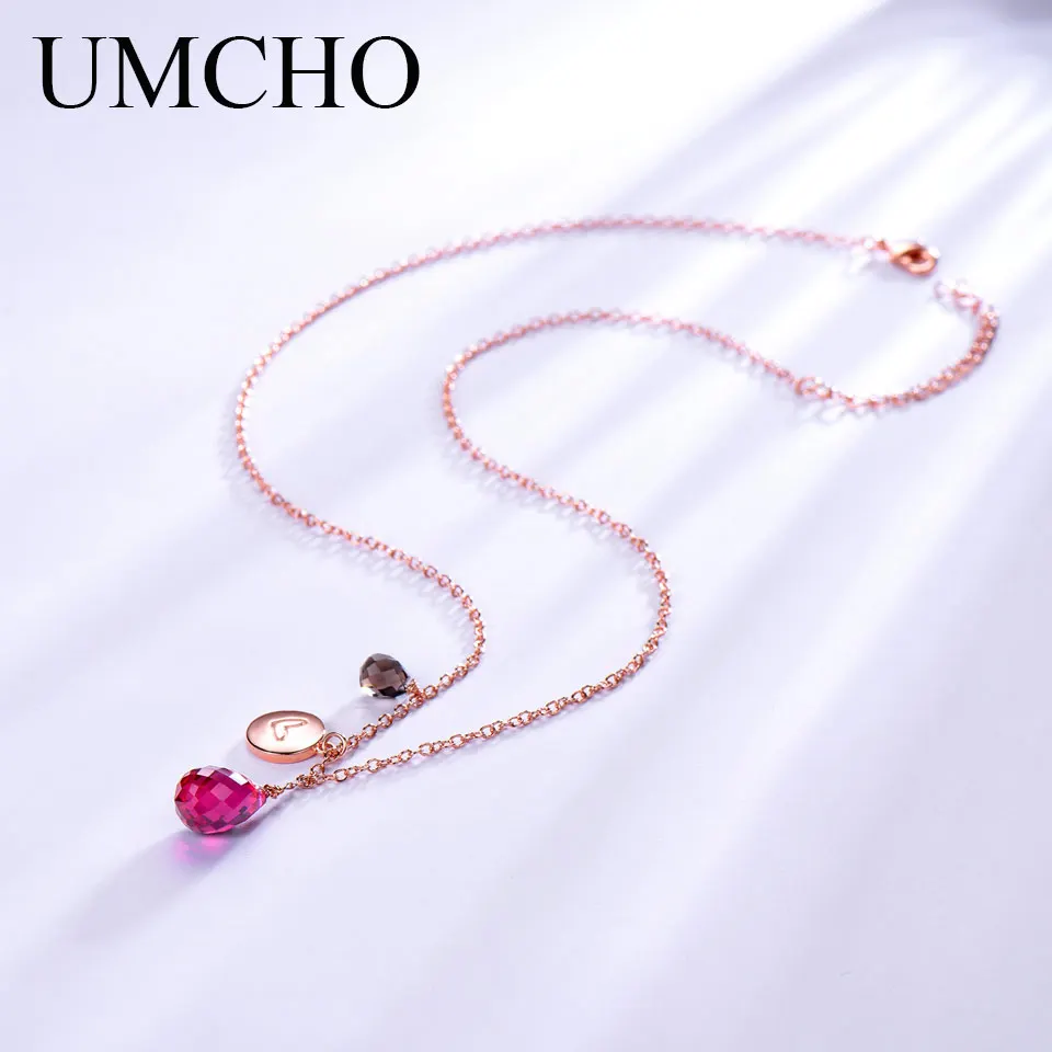 Женское ожерелье из серебра 925 пробы с искусственным Рубином|necklaces for women|necklace
