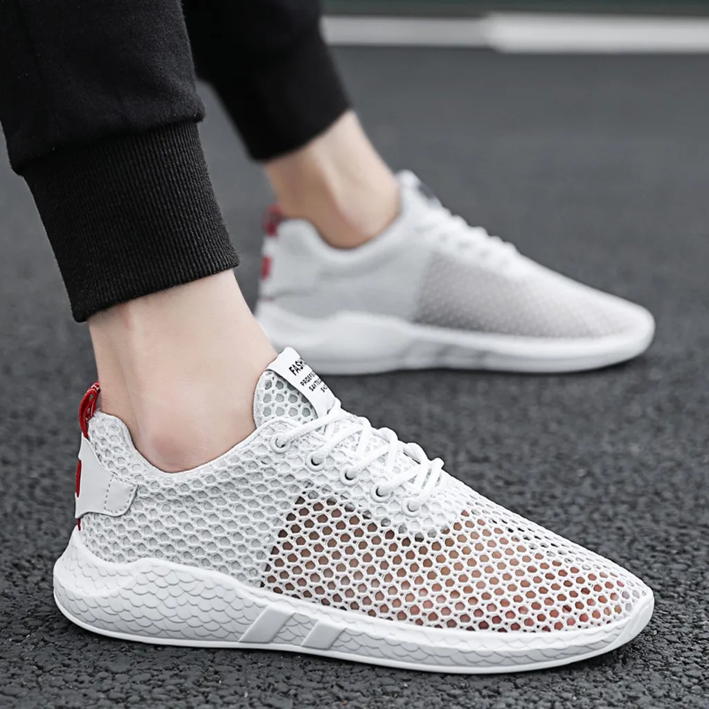 

Cool Breathable Shoes Men Sneakers Men Outdoor Casual Shoes Mesh Fashion Walking Men Non-slip Sports Shoes zapatillas tenis #D