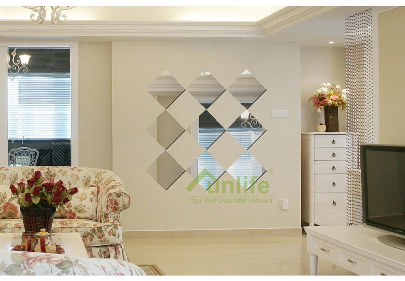 Funlife Tm Diy Mirror Wall Sticker Removable Home Decor Funlife